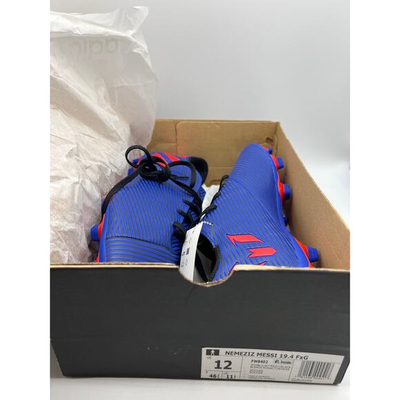 adidas Nemeziz Messi 19.4 FxG Soccer Cleats FW8402 Royal Blue Size 12 NIB - Picture 6 of 16